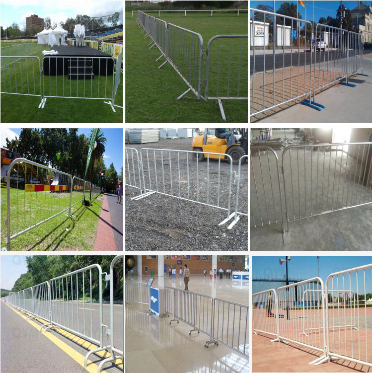 Temporary crowd control barrier, galvanized Pedestrian Barriers, french barricade