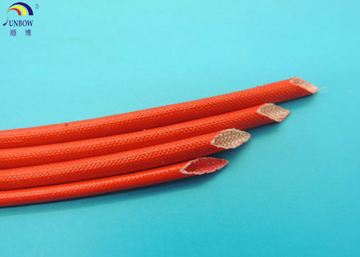 -40℃ ~ 155℃ F Class Oil Resistant Braided Acrylic Fiberglass Sleeving For Carton Brush
