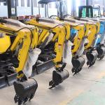 ISO9001 EPA Micro Mini Excavator 1.2T Three Cylinders Euro 5