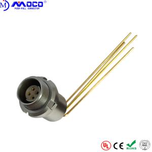 China PCB 0F 4 Pin Panel Mount Circular Connector With Elbow Contact on sale