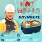 Electric Heating Lunch Box Stainless Steel Food Container Warmer Insulated