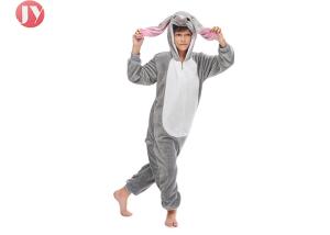 Wholesale Wholesale warm fluffy Flannel Gray rabbit with long ears Onesie Pajamas costume For Kids from china suppliers