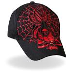 Brimmed Adjustable Unisex Baseball Caps Hot Leather Kids Size Web / Spider Flame