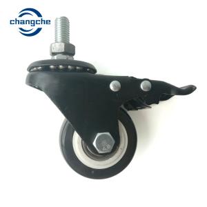Wholesale 50MM Black Furniture Castors Wheels Swivel Industrial Caster Wheels With Brake from china suppliers