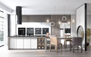 Wholesale Factory Townhouse Paticle Board Solid Wood Furniture Modern Kitchen Cabinets from china suppliers