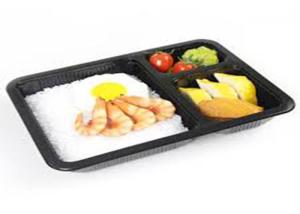 Wholesale PLA Biodegradable Take Away Food Packaging , Disposable Foam Blister Compartment Meal Tray from china suppliers