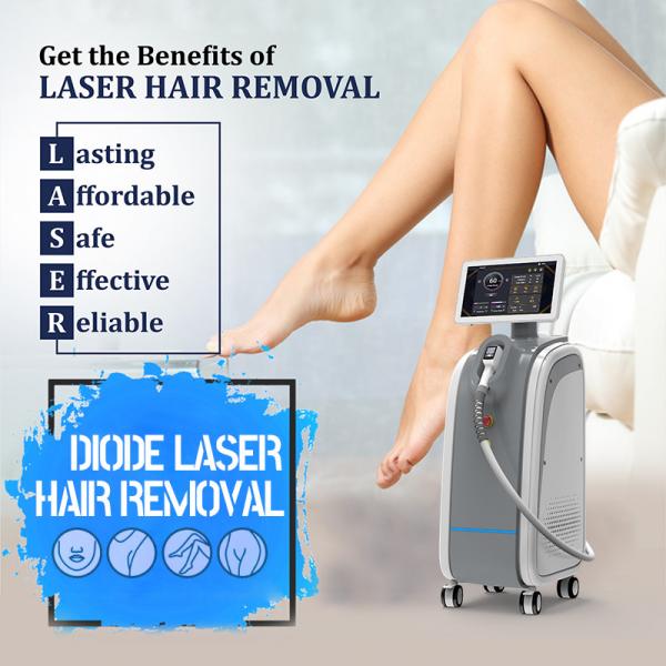 808 nm Permanent Diode Laser Hair Removal Machine Spot Size Changeable Salon use Pain Free