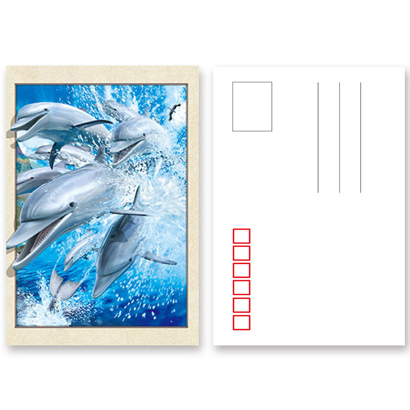 11x16cm Paris Eiffel Tower Day - Night 3D Lenticular Postcard With CMYK Printing
