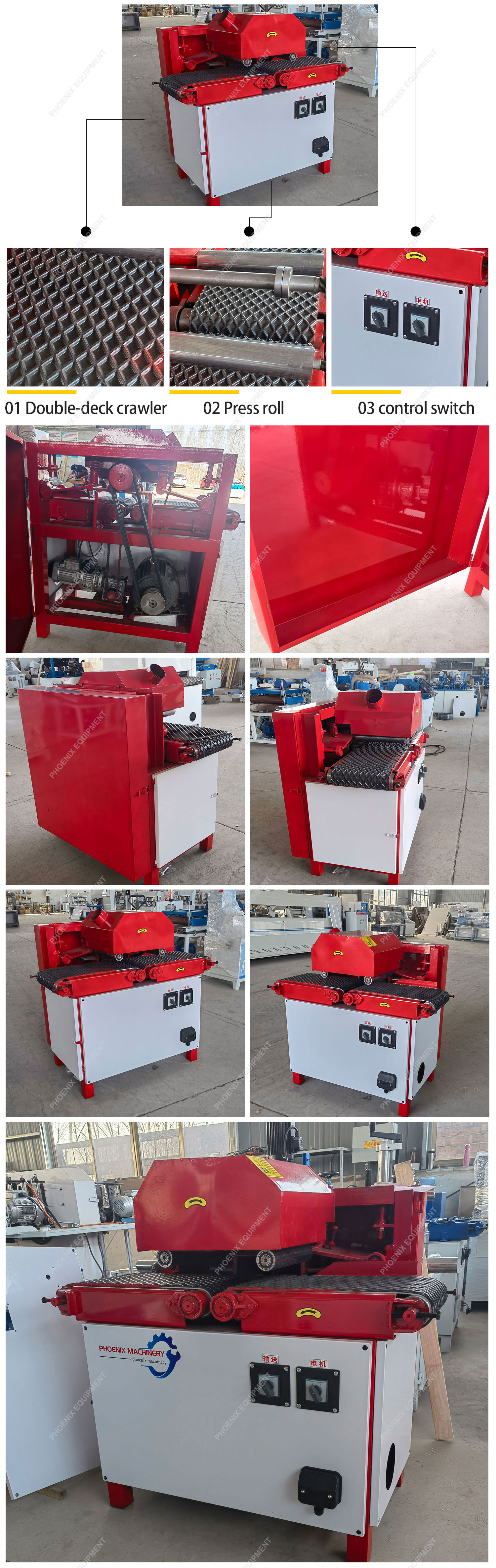 Wood Cutting Circular Saw PDPJ300 Multi-Blade Timber Saw Machine for Solid Wood Plywood