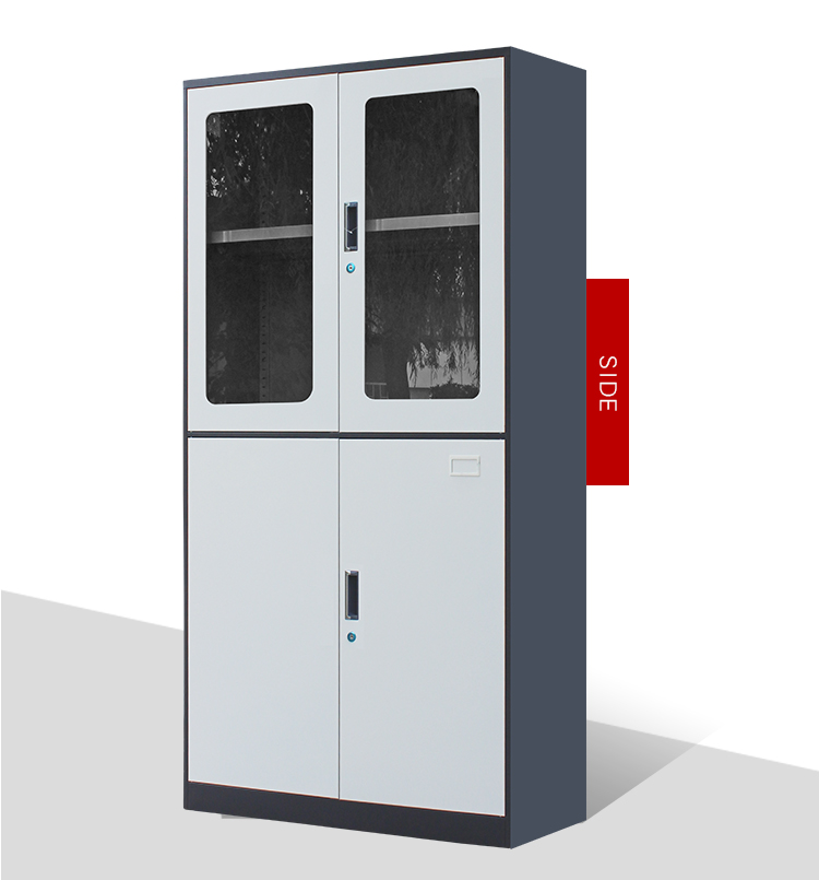 Chromatography Double Deck Filing Cabinets With Glass Swing Door