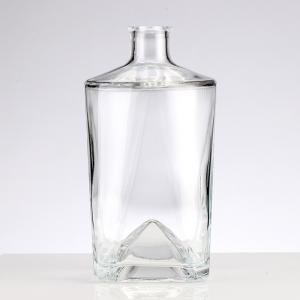 Wholesale Natural Wooden Cork and Clear Glass Luxury Flint Gin Bottle 100ml 200ml 375ml 500ml 750ml from china suppliers