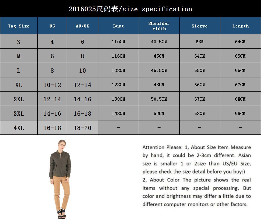 Ma1 Women's Jackets & Coats Aviator Running Jacket Cotton Winter Tide Army Jacket