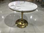 60kgs Gold White Contemporary Wrought Iron Marble Coffee Table