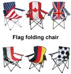 Customizable Logo Countries Flag Printed Folding Metal Camping Beach Chair