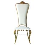 High Back Golden Bride And Groom Chair Elegant Wedding Banquet Chair