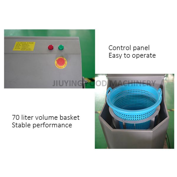 Centrifugal 70L Vegetable Processing Equipment Automatic Fruit Lettuce Spin Dryer Machine