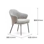 Euro Nordic Dining Chairs Scandinavian Style Dining Set Villa Living Room Steel