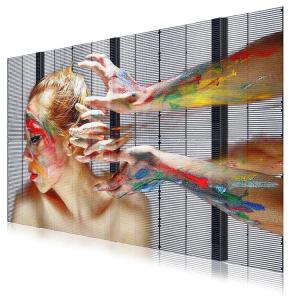 Wholesale Outdoor Transparent Led Display Screen For Shopping Mall Storefront Curtain from china suppliers