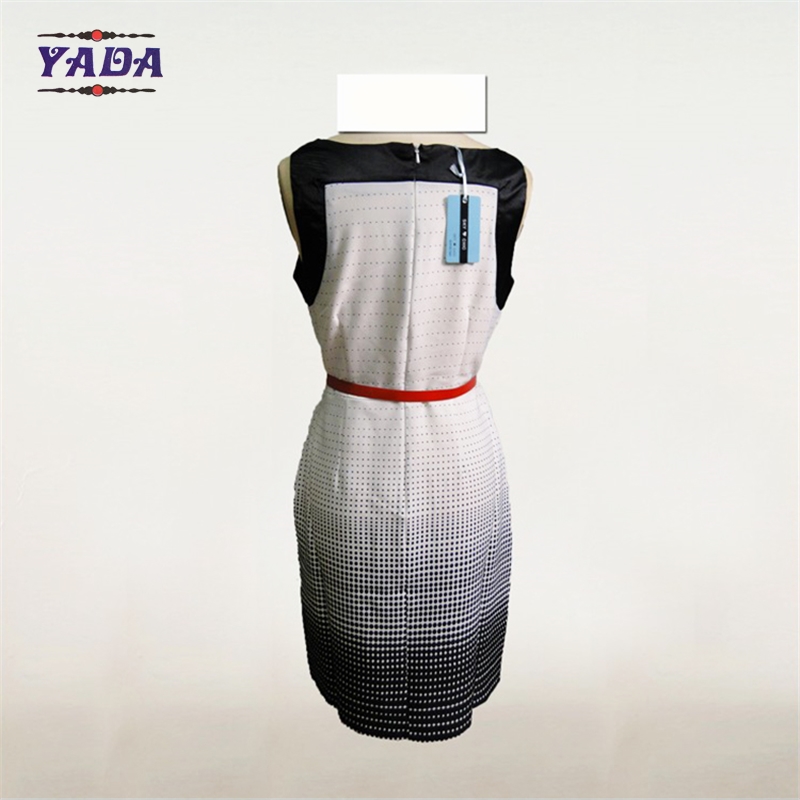 Women print latest casual design loose a line women's clothing sexy dress