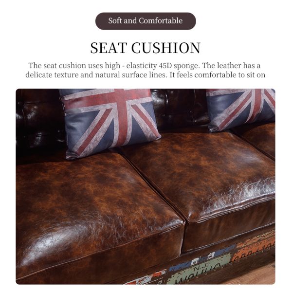 Nidea #8905 Luxury Sofa Vintage Industrial Retro Aviator Sofa Bar Pub Club Studio Motorcycle Tuning Lounge Furniture