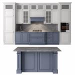 Modern Modular Kitchen Cabinets With Island PVC Finished And Quartz Stone Top