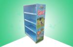 OEM/ODM 4 Shelf Cardboard Floor Display Stands Strong Double Wall Paper Board