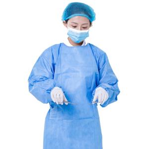 Wholesale SMS Non Woven Disposable Protective Gowns , Disposable Surgeon Gown Hospital from china suppliers