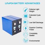 LiFePO4 Lithium Battery 100AH 230AH 300AH Rechargeable 3.2V Square Battery Cell