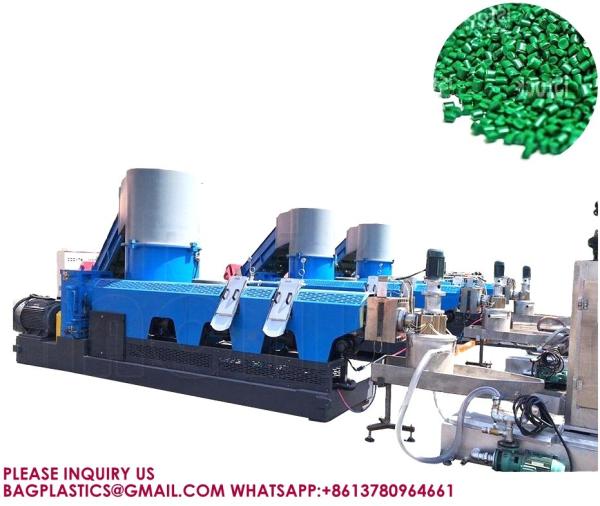 Waste Plastics Recycling PP PE Film Compacting Granulator Machine recycling