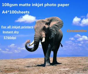 Wholesale 108gsm photo paper matte inkjet photo paper from china suppliers