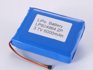 Wholesale 3.7V 6000MAH Li Ion Battery Manufacturers , OEM And ODM Lithium Polymer Battery 2-3 Hours Charging Time from china suppliers