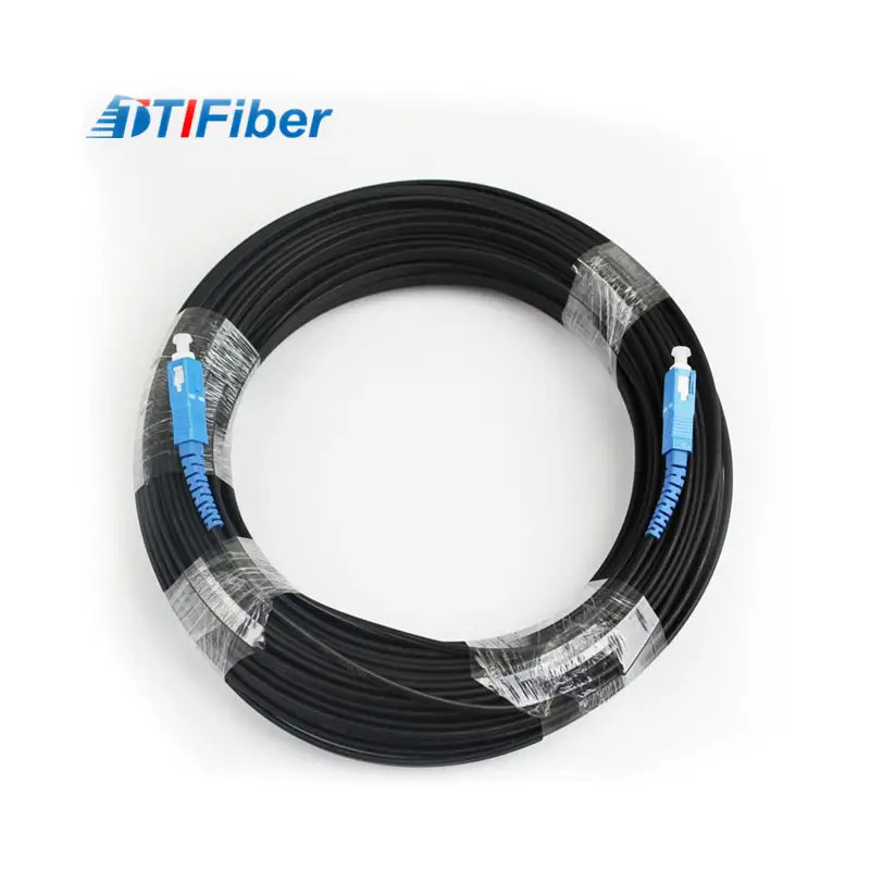 LC SC Connector Fiber Optic Patch Cord 100m Outdoor FTTH Drop Cable Fiber Optic