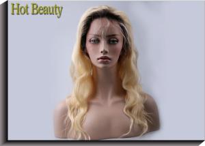 Wholesale Hand - Tied Full Lace Blonde Human Hair Wigs / Brazilian Virgin Remy Hair from china suppliers