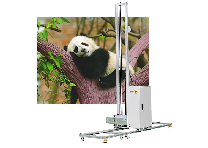 Three Dimensional CMYKW Vertical Wall Printer Direct Wall Painting Machine