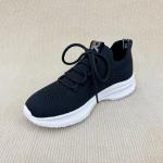 Women black sneakers sports shoes for climbing running in daily life