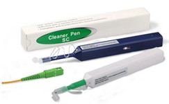 LC / MU Fiber Optic Cable Cleaner 2.5mm 1.25mm , Ergonomic Singleclick Cleaner