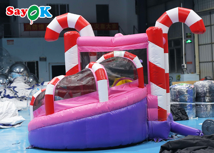 Silk Printing Candy Inflatable Slide Bounce Two In One Inflatable Toys