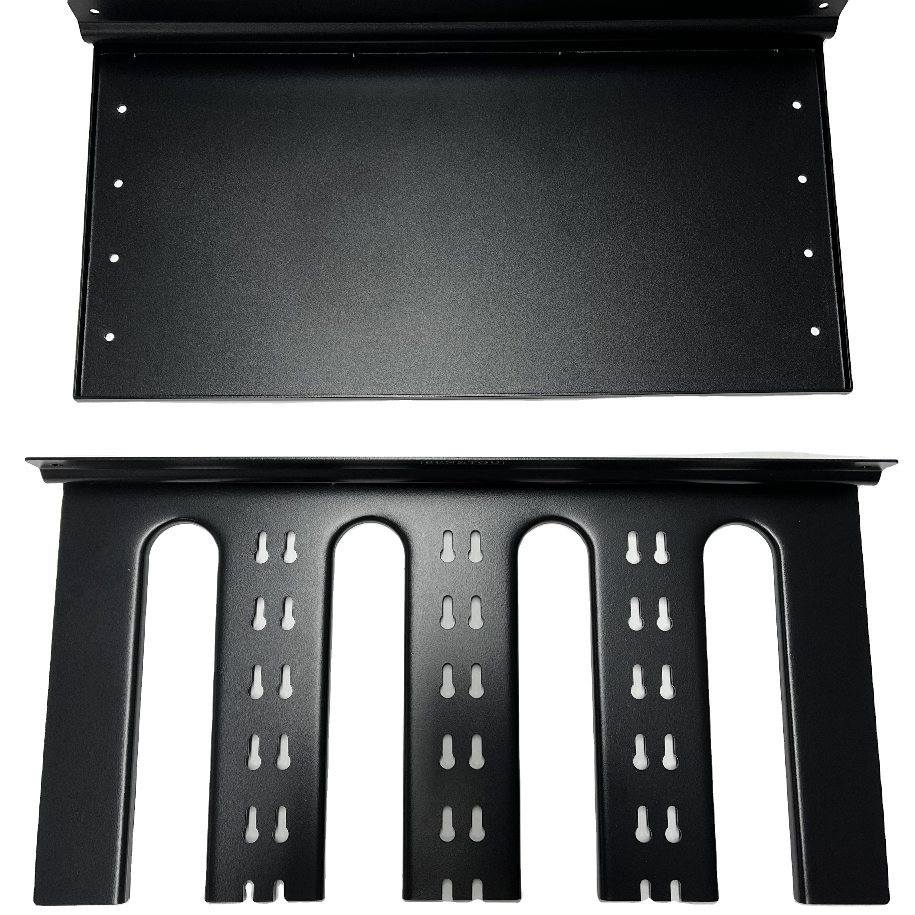 Sturdy Wall Mounted Drill Storage Rack Holds 4 Drills with Customizable Logo in Black