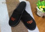 Black Poly Velour Disposable Spa Slippers Large Disposable House Slippers