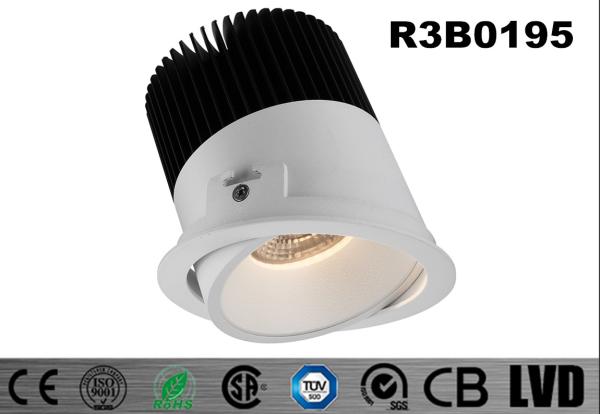 18W Round 30deg Tiltable Aluminum LED Spot Downlights 2700-3000K 600mA Dia112