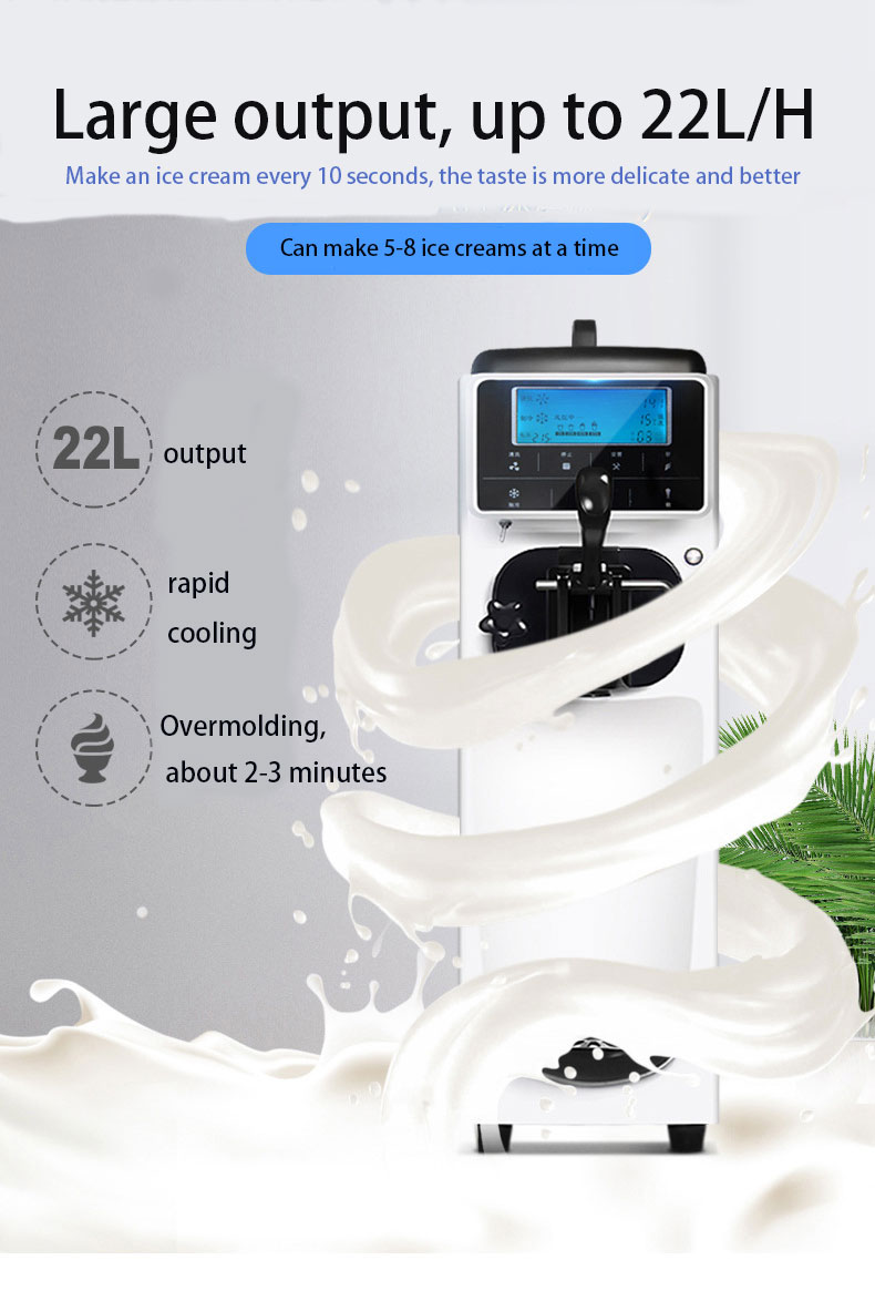 Compact and Affordable 6L*1 Hopper Volume Commercial Ice Cream Maker Machine