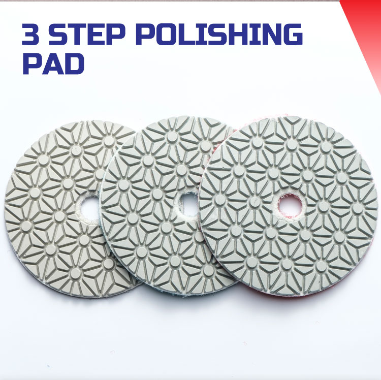 100mm Resin and Diamond Granite Marble Stone Floor Polishing Pad for Wet Dry Polisher