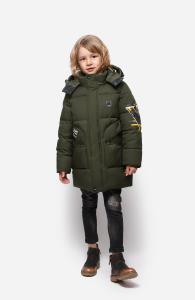 Wholesale Bilemi Kids Thick Hooded Olive Solid Teenage Winter Jacket Winter Boys Down Coat from china suppliers