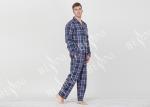 Red Yarn Dyed Check Mens Luxury Sleepwear Anti Wrinkle Eco Friendly S - XXL Size
