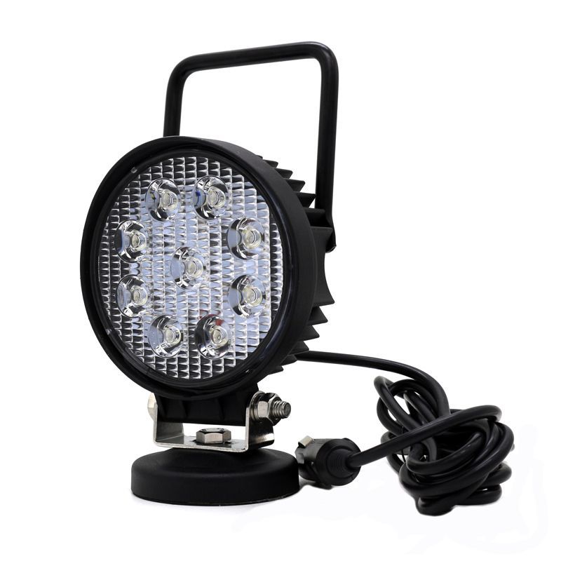 4 Inch 27W Round Portable LED Work Light Spot Magnetic Base 12V 24V
