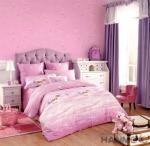 Removable Little Girls Bedroom Wallpaper , Girls Pink Bedroom Wallpaper