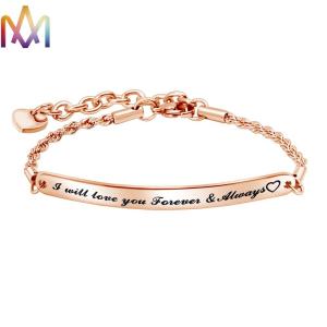 Wholesale ODM Supported SS304 Custom Engraved Womens Bracelet from china suppliers