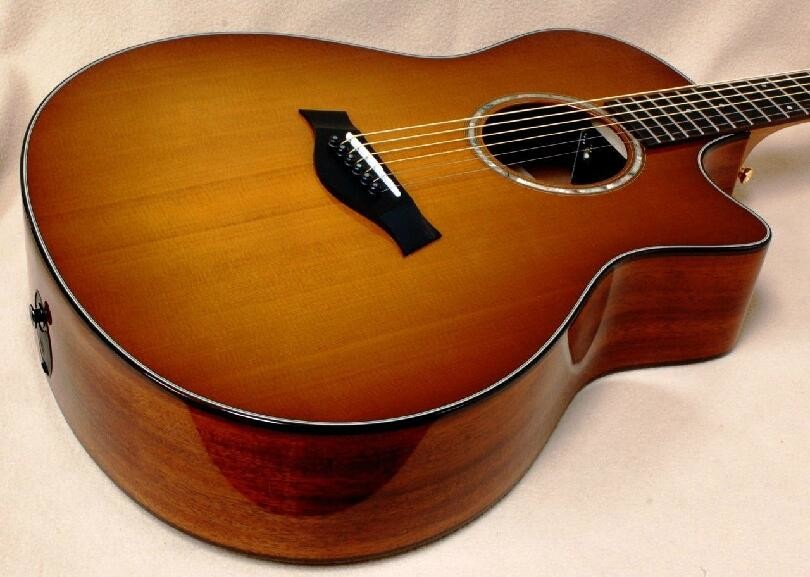Custom cutaway 516ce acoustic guitar honeyburst