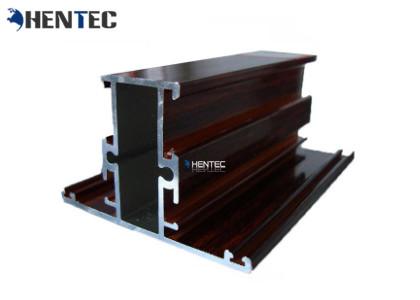 Wooden Grain Construction Aluminium Profile Metal Extrusion Profiles Customized