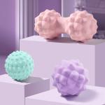 Silicone Peanut Massage Ball Double Lacrosse Massage Roller Ball For Muscle